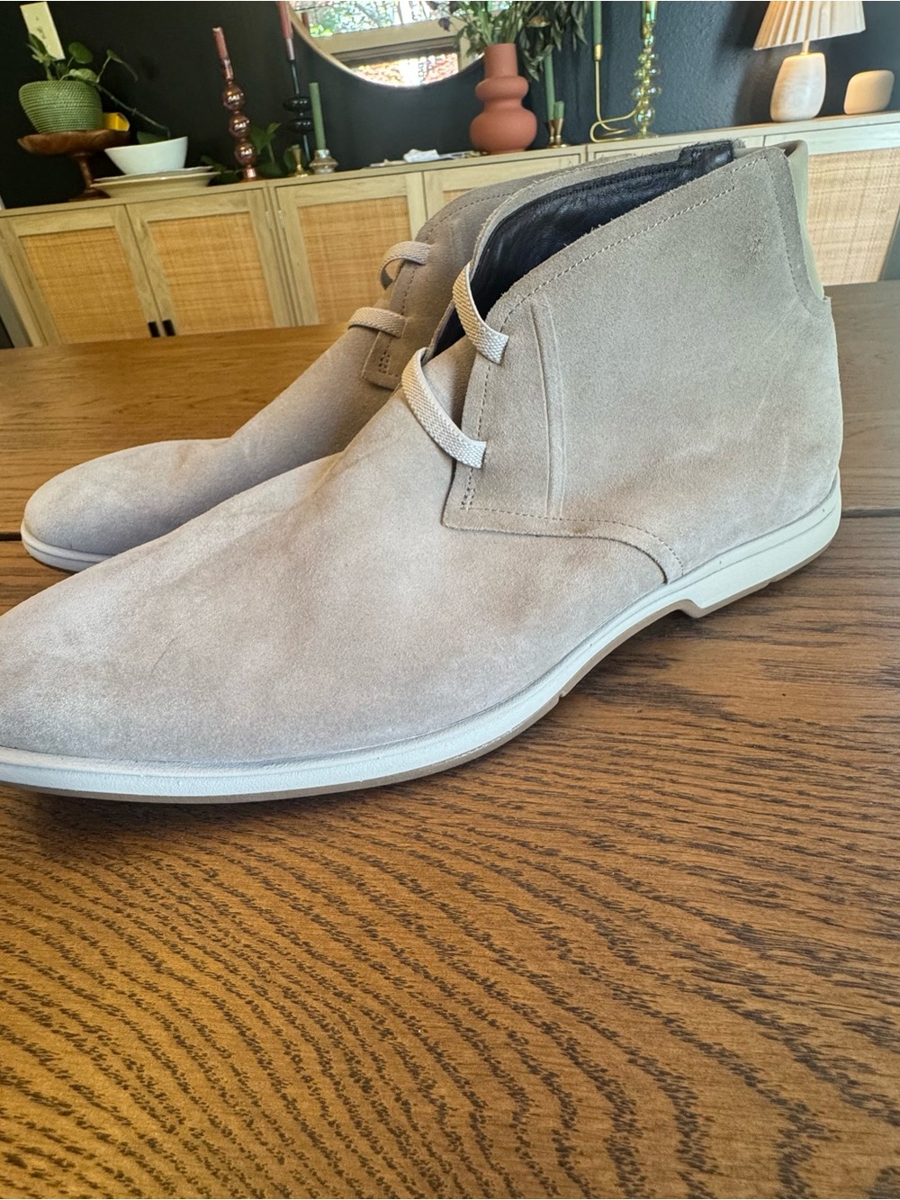 Cole Haan LenarGrand Suede Chukka Boots - Light Taupe Nike Soles Men’s Size 12